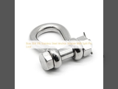 Bow 304 316 Stainless Steel Anchor Shackle With Split Pin Lock